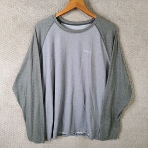 Columbus Shirt Mens XXL Gray Omni Wick Crew Neck Long Sleeve Heathered‎ Outdoor